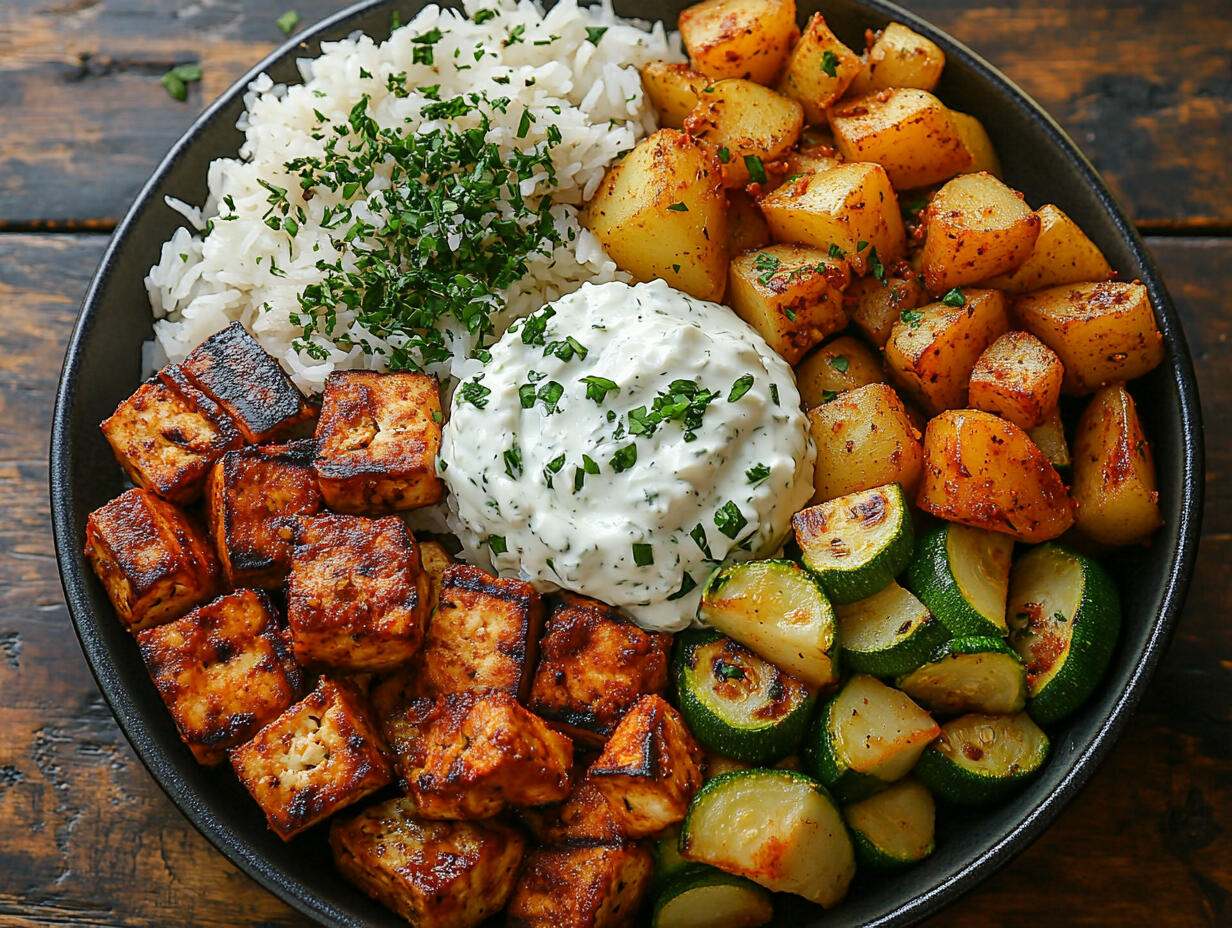 Tofu Souvlaki Dinner