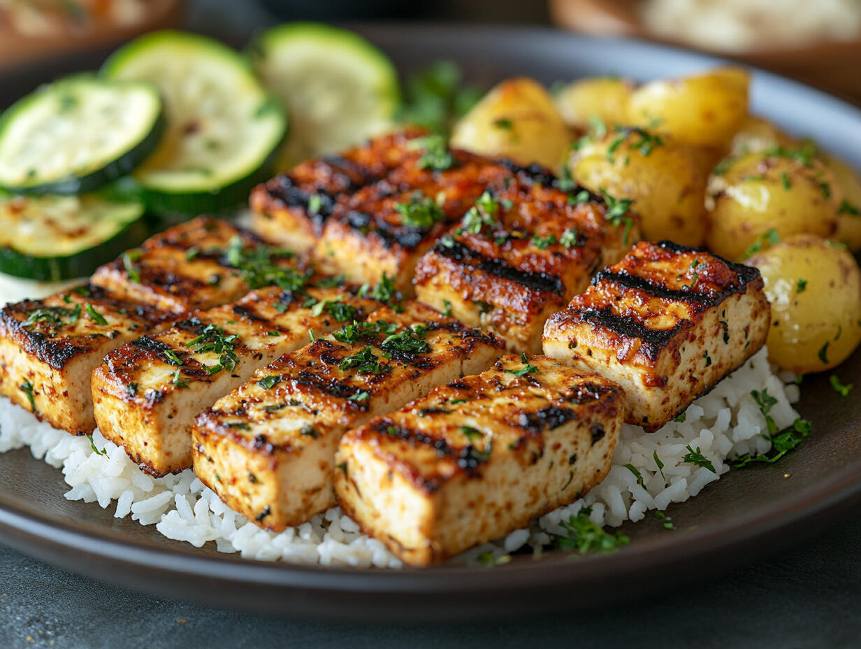 Grilled Tofu and Rice